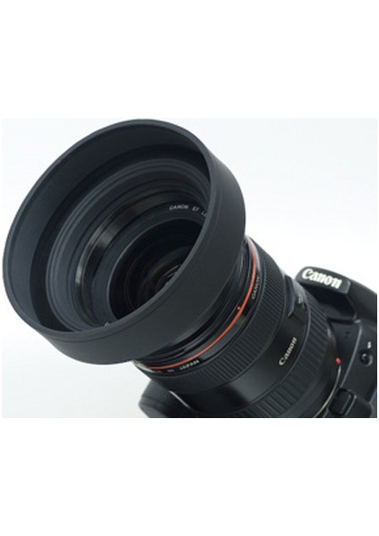 Üç Kademeli Kauçuk Parasoley 52Mm Lens Hood