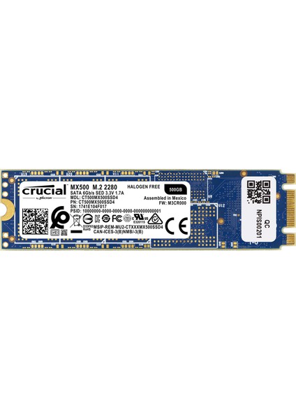 MX500 500GB 560MB-510MB M.2 SATA 2280 SSD