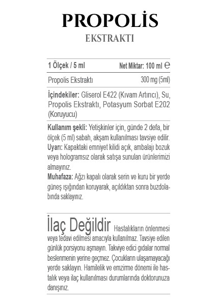 - Propolis Ekstraktı 100 Ml
