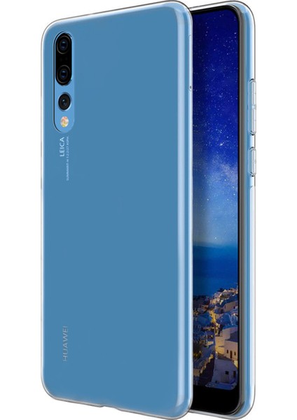 Huawei P20 Pro Kılıf Transparent Soft Beyaz