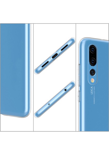 Huawei P20 Pro Kılıf Transparent Soft Beyaz