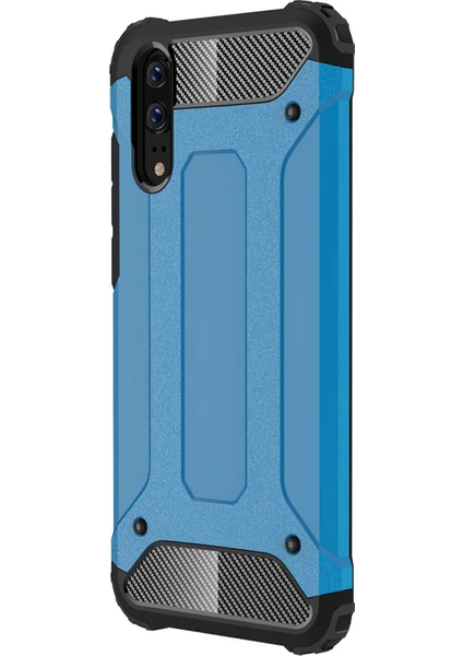 Huawei P20 Kılıf Rugged Armor Mavi