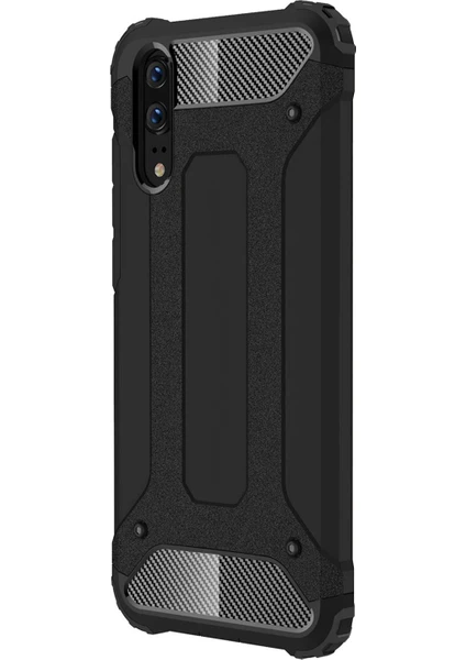 Huawei P20 Kılıf Rugged Armor Siyah