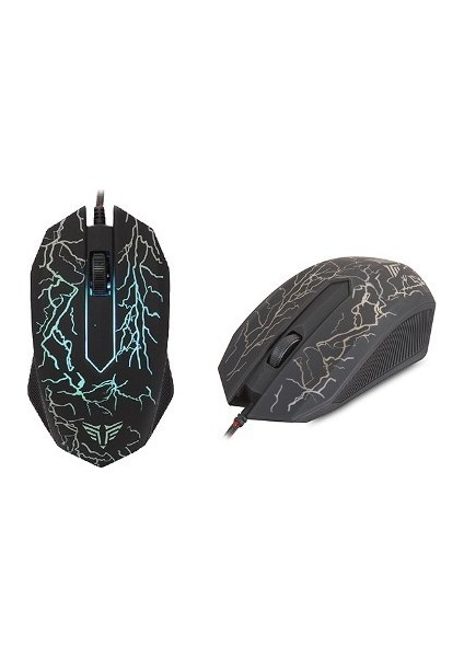 KMX-88 Oyuncu USB Kablolu Q Klavye Mouse Set - Siyah