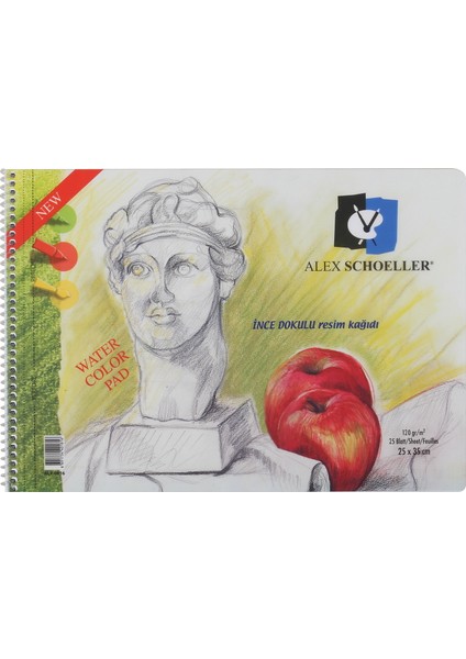 Resim Defteri 25x35 cm 120 Gr 25 Sayfa Şeffaf Kapaklı Sanat Malzemesi