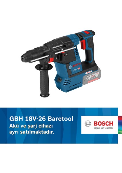 Professional GBH 18V-26 Akülü Kırıcı / Delici Makinesi Baretool Aküsüz Solo