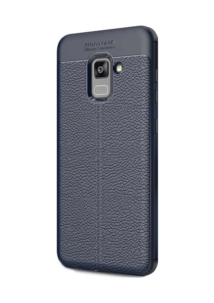 Case 4U Samsung Galaxy A8 2018 Kılıf Darbeye Dayanıklı Niss Lacivert