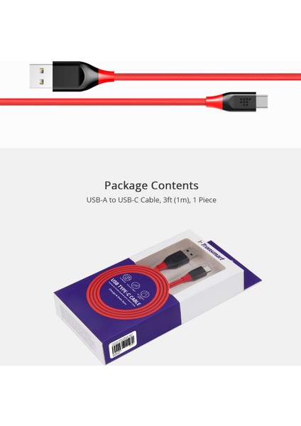 ATC6 Nylon USB to Type-C Kablo