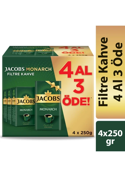 Monarch Filtre Kahve 250 gr 4 Al 3 Öde !