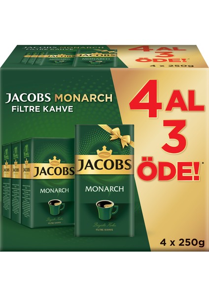 Monarch Filtre Kahve 250 gr 4 Al 3 Öde !