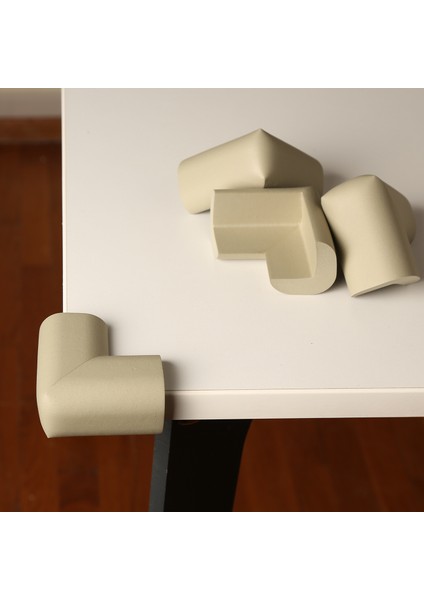 a Kauçuk Masa sehpa Köşe Koruyucu Gri 4 ADET