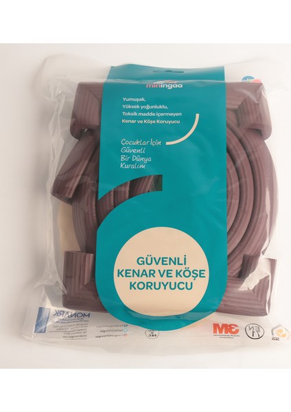 a 3M Bant hediyeli 2 Metre + 4 Adet Köşe Koruyuculu Esnek Ve Yumuşak Kauçuk Kahverengi Kenar Koruyucu modelleri