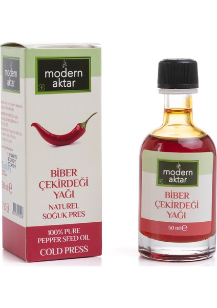 Modern Aktar %100 Doğal Soğuk Pres Biber Çekirdeği Yağı 50Ml