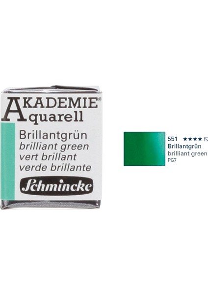 Akademie Aquarell Suluboya 1/2 Tablet Brillant Green