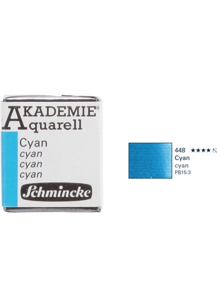 Akademie Aquarell Suluboya 1/2 Tablet Cyan