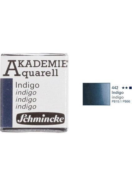 Akademie Aquarell Suluboya 1/2 Tablet İndigo