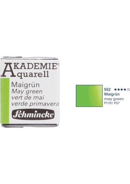 Akademie Aquarell Suluboya 1/2 Tablet May Green