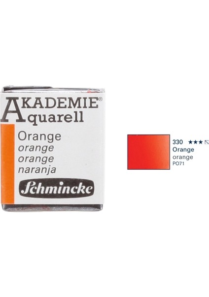 Akademie Aquarell Suluboya 1/2 Tablet Orange