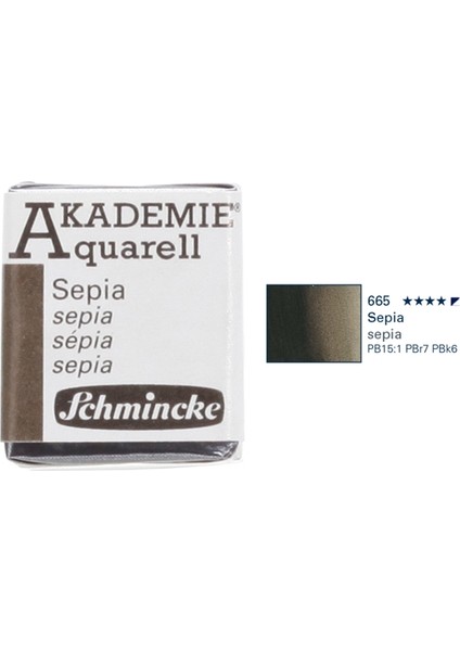 Akademie Aquarell Suluboya 1/2 Tablet Sepia