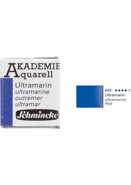 Akademie Aquarell Suluboya 1/2 Tablet Ultramarine