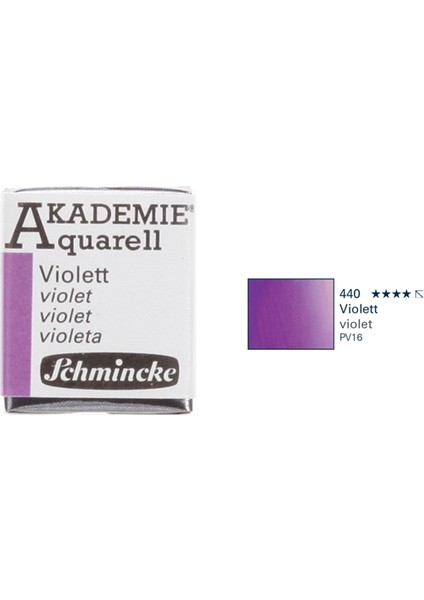 Akademie Aquarell Suluboya 1/2 Tablet Violet