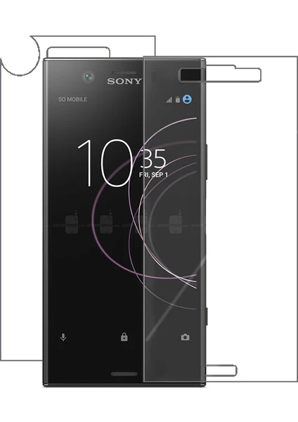 Sony Xperia XZ1 5.2 Görünmez Tam Kaplama (Ekran ve Arka Koruma)