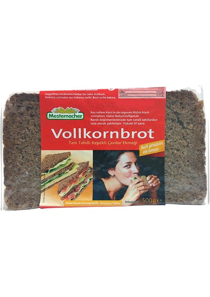 Tam Tahıllı Kepekli Çavdar Ekmeği 500 gr