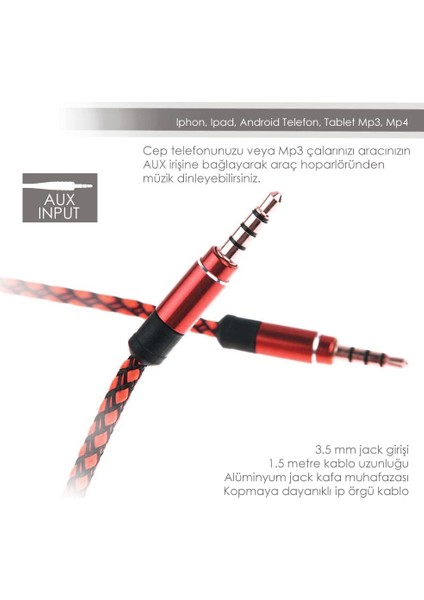 Aux Kablo Kırmızı (DK902K) modelleri