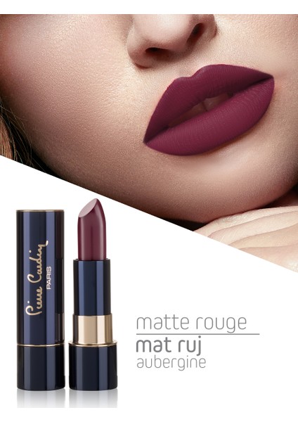 Pierre Cardin Matte Rouge Mat Ruj- Aubergine