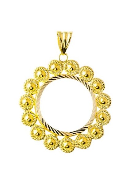 Taşsız Papatya 14 Ayar Yarım Altın Çerçevesi