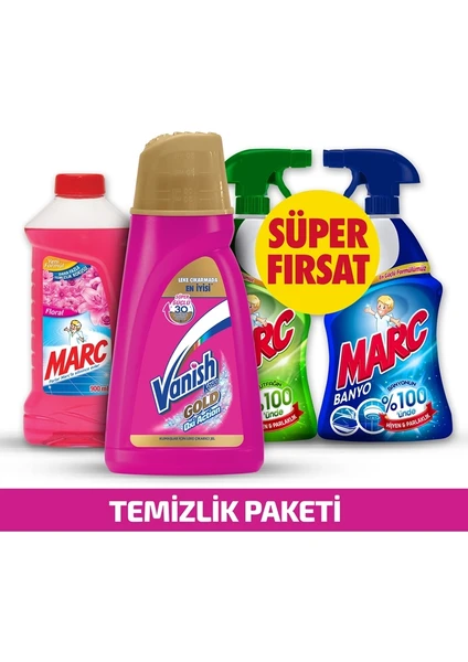 Leke Çıkarıcı 900 ml Gold + Marc Sprey Set + Marc 900 ml APC