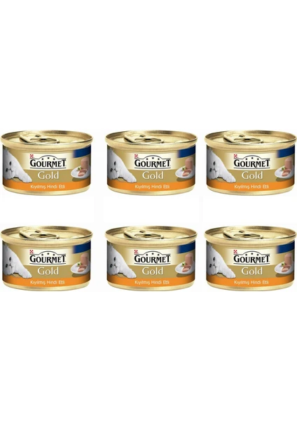 Gourmet Gold Kıyılmış Hindi   Kedi Maması 85 Gr X 6 Adet