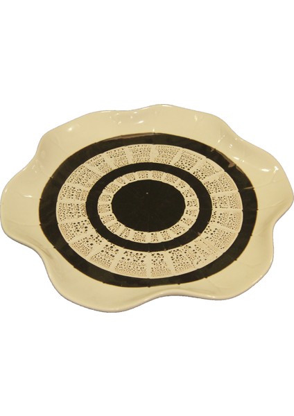 Krem Bronz Hediyelik Tabak