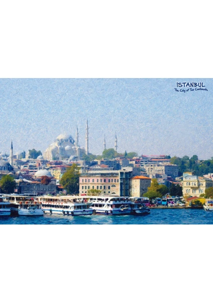 Direkt-Al Yapışkanlı Pano/İstanbul, Kız Kulesi 33X48 Cm.