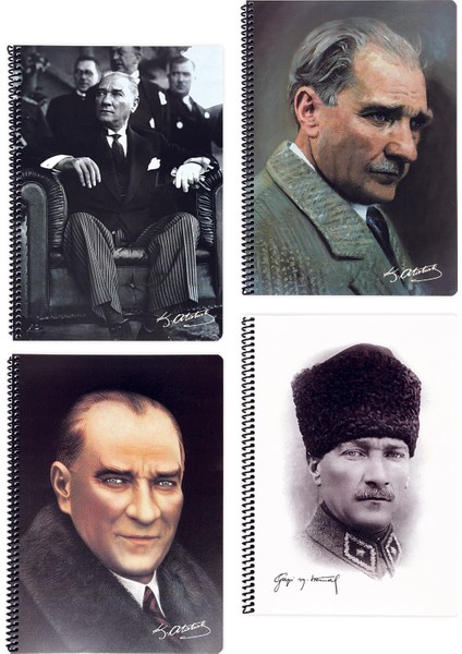 K.Color A4 80 Yp.Çizgili PP Kp.Spr.Atatürk Def.