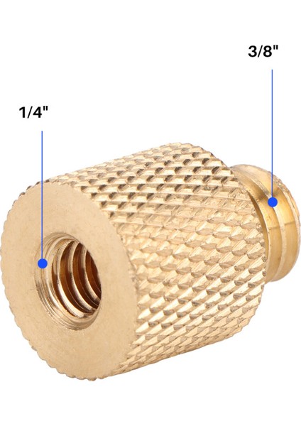 Tripod Vida Adaptörü, 1/4 İnçtripod Vidasını 3/8 İnçe Dönüştürücü Vida Adaptörü Gold