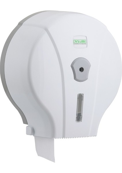 Vi̇alli̇ Mini Jumbo Wc Tuvalet Kağıdı Dispenseri Aparatı Beyaz MJ1