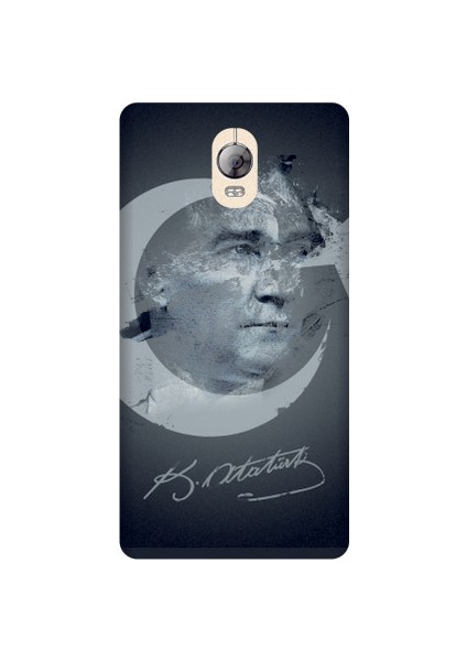 Lenovo Vibe P1 Atatürk Kapak Kılıf + Ekran Koruyucu Cam