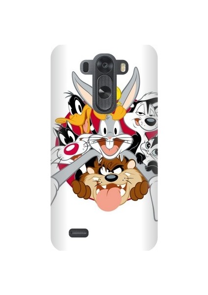 LG G3 Mini Looney Tunes Kapak Kılıf + Ekran Koruyucu Cam