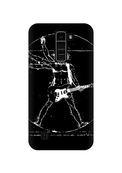 LG K10 Rock Baskılı Kapak Kılıf + Ekran Koruyucu Cam