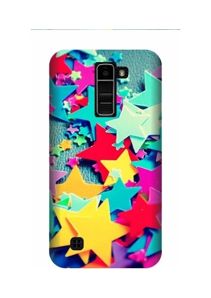 LG Sytlus 2 Renkli Baskılı Kapak Kılıf + Ekran Koruyucu Cam