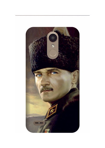 LG Stylus 3 Atatürk Baskılı Kapak Kılıf + Ekran Koruyucu Cam