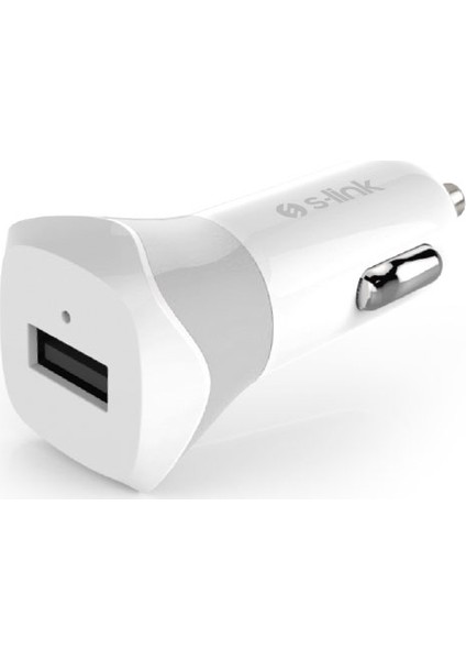 Swapp IP-SW15 5V 2.4A /9V 1.8A /12V 1.5A Beyaz/Gri Araç Şarj Cihazı