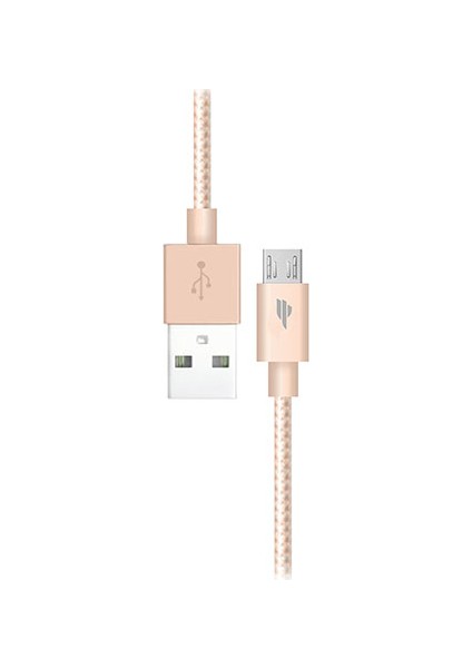 Swapp SW-A5 1m 2A Micro USB Metal Kılıflı Gold Data + Şarj Kablosu