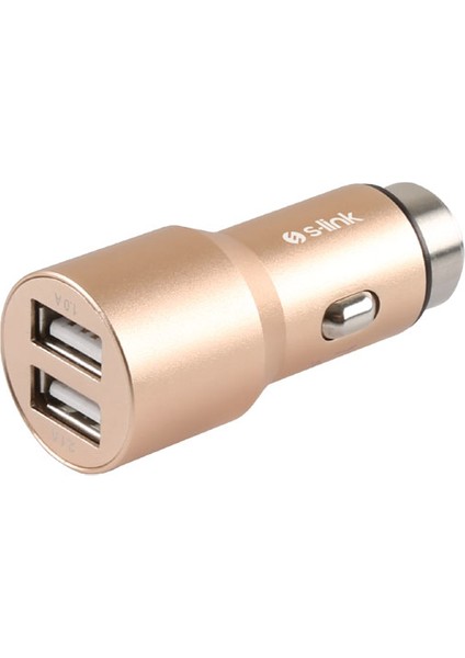 Swapp SW-C7 5V 3.1A Çift USB Gold Araç Şarj Cihazı