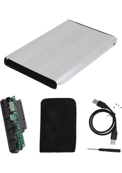 USB 2.5" Harici HDD Kutusu USB 2.0 Alüminyum