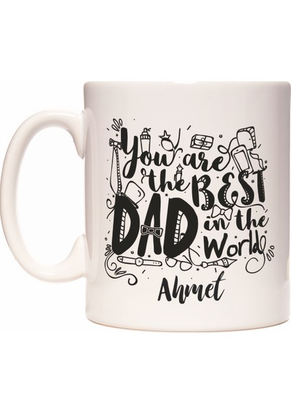 Rockn Fox Babalar Günü İsme Kişiye Özel Baba için İsim Yazılabilir Kupa Bardak