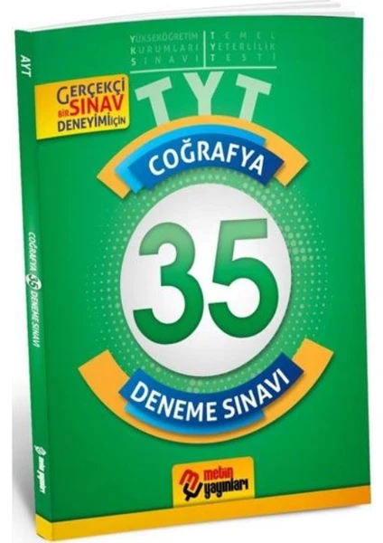 Metin Yayınları TYT Coğrafya 35 Deneme Sınavı