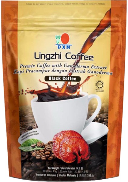 Lingzhi Black Coffee Ganodermalı Siyah Kahve