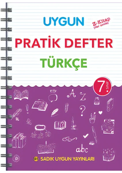 Sadık Uygun Yayınları Pratik Defter Türkçe 7. Sınıf